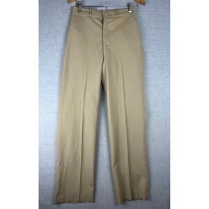 Vintage US Military Men Wool Tropical Trousers Khaki M-1 Class 8 26x32 NAMED
